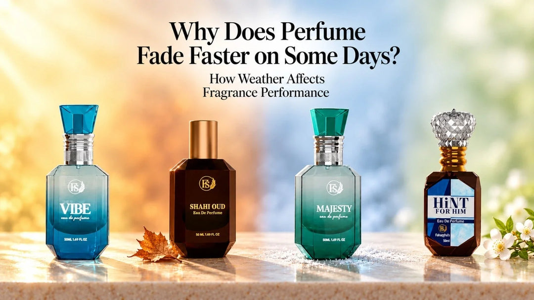 Why does perfume fade faster on some days? How weather affects fragrance performance with Vibe, Shahi Oud, Majesty, and Hint For Him perfumes