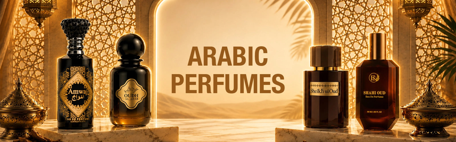 Arabic perfumes collection by Fahaliyas featuring premium oud and oriental fragrances 
