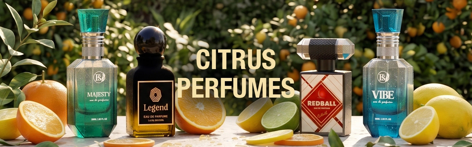 Citrus perfumes collection featuring Fahaliyas fragrances