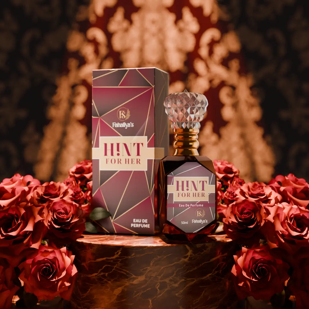 Hint For Her Eau De Parfum by Fahaliyas – premium women's perfume with a floral fruity fragrance and long-lasting scent for everyday wear.