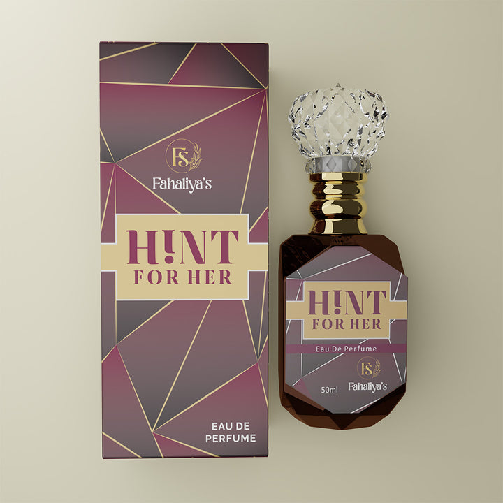Hint For Her Eau De Parfum by Fahaliyas – premium women's perfume with a floral fruity fragrance and long-lasting scent.