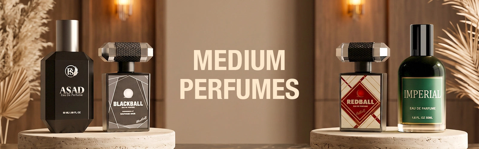 Medium perfumes collection banner featuring Fahaliyas fragrances